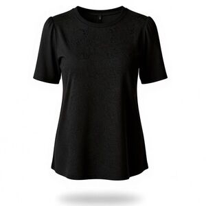 LOFT Black Textured Knit Top